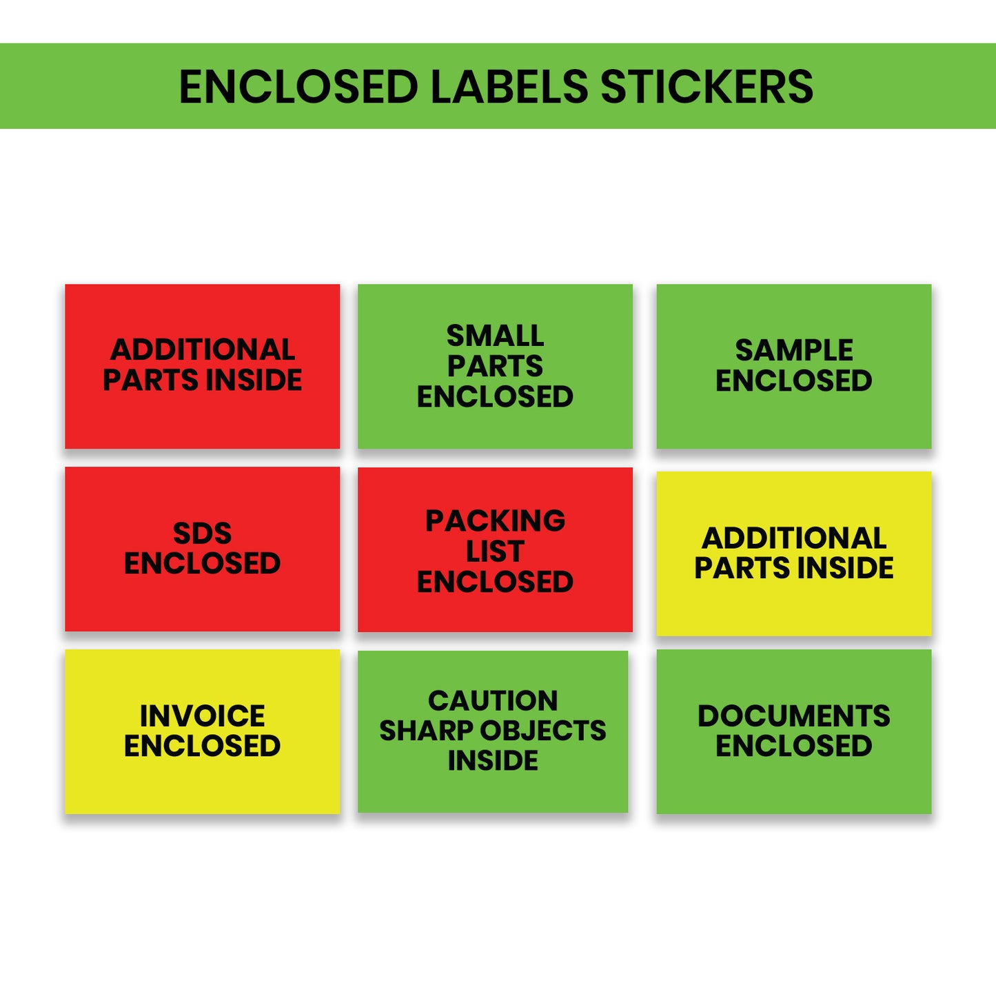 Packing List Enclosed (Rectangle) - Enclosed Labels
