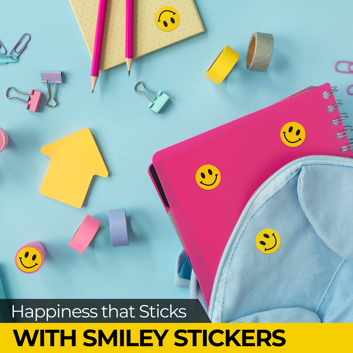 Smiley - Roll / Sheet - 1"x1" / 2"x2" / 3"x3" / 4"x4"