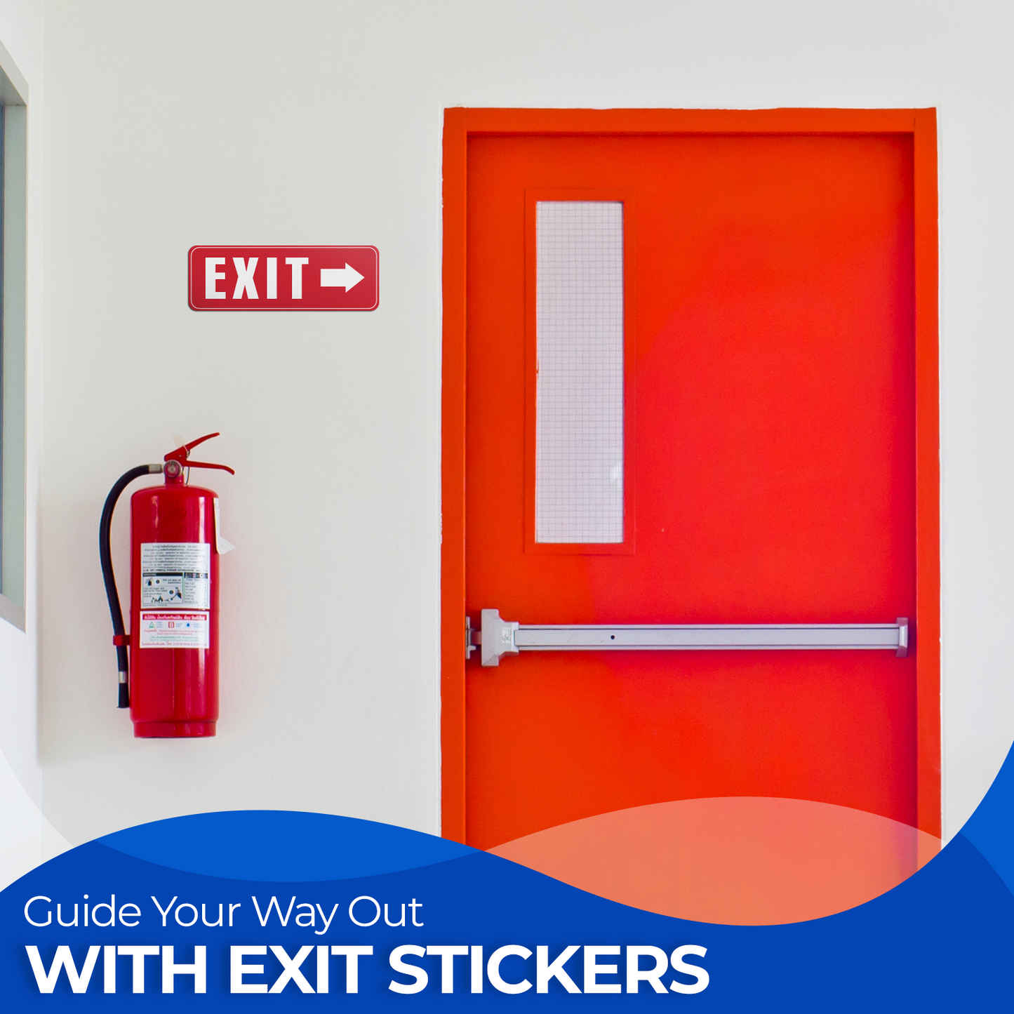 Exit - 2-Pack Individually Cut Stickers - 9”x3”