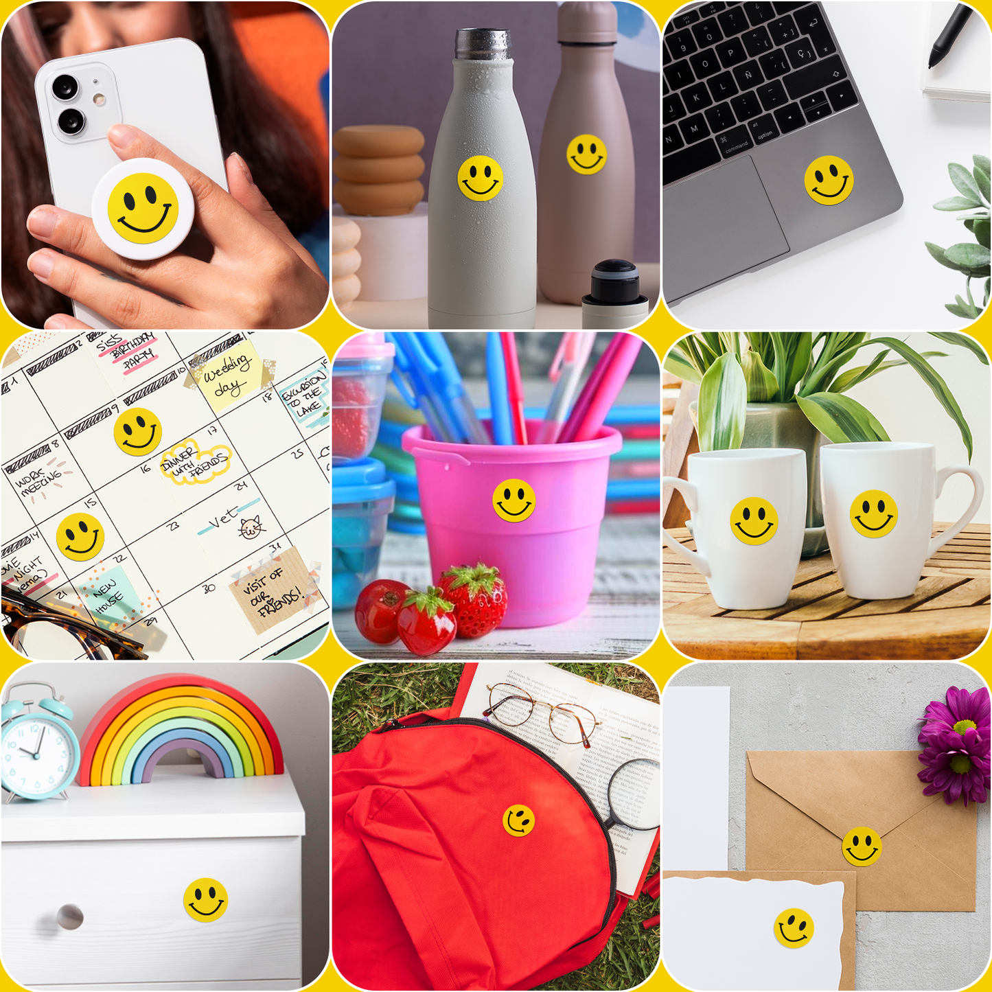 Smiley - Roll / Sheet - 1"x1" / 2"x2" / 3"x3" / 4"x4"
