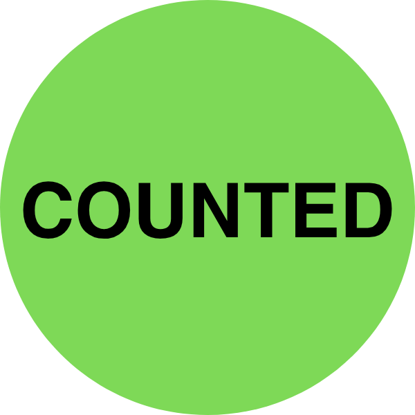 StickerJet Counted – OSHA Inventory Control Roll Labels – 2" Circle Labels – 500 Qty/Roll – Paper, Easy Peel And Stick, Strong Adhesive, Made In USA