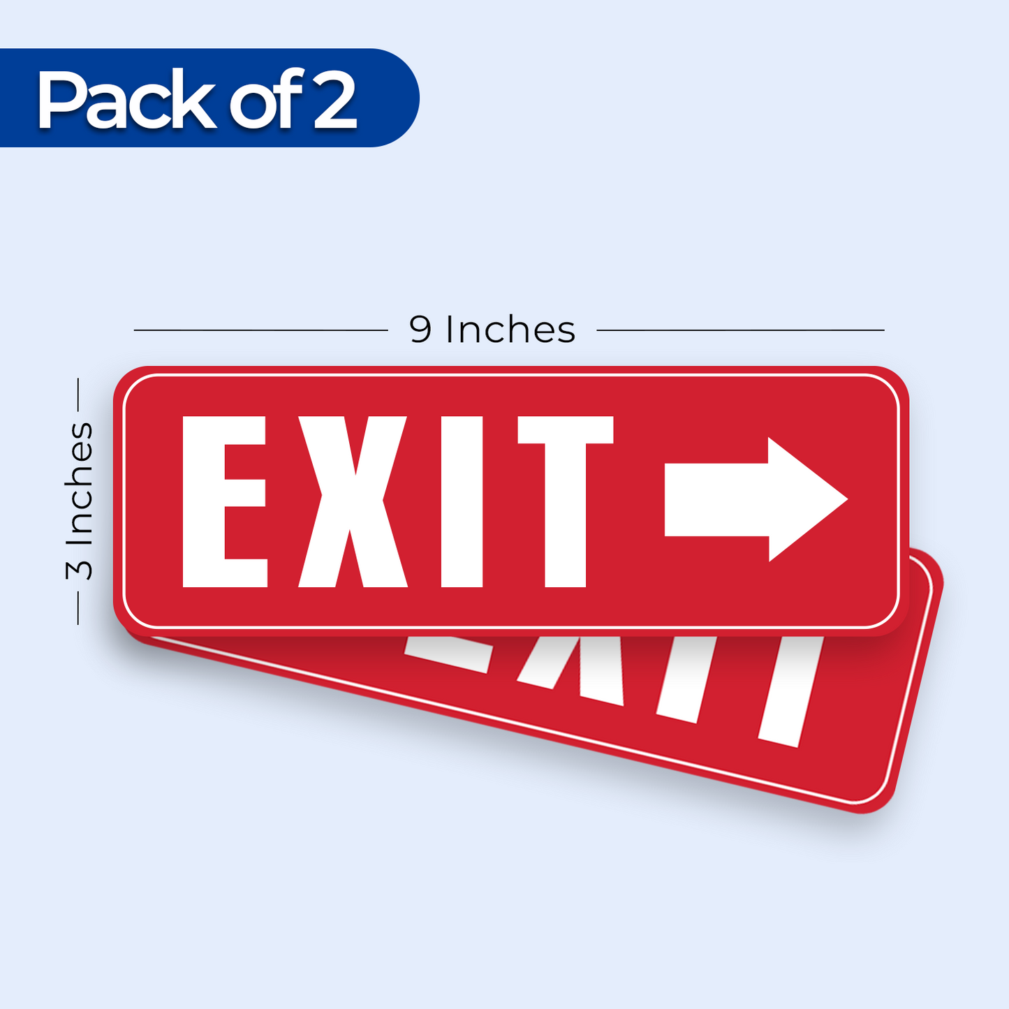 Exit - 2-Pack Individually Cut Stickers - 9”x3”