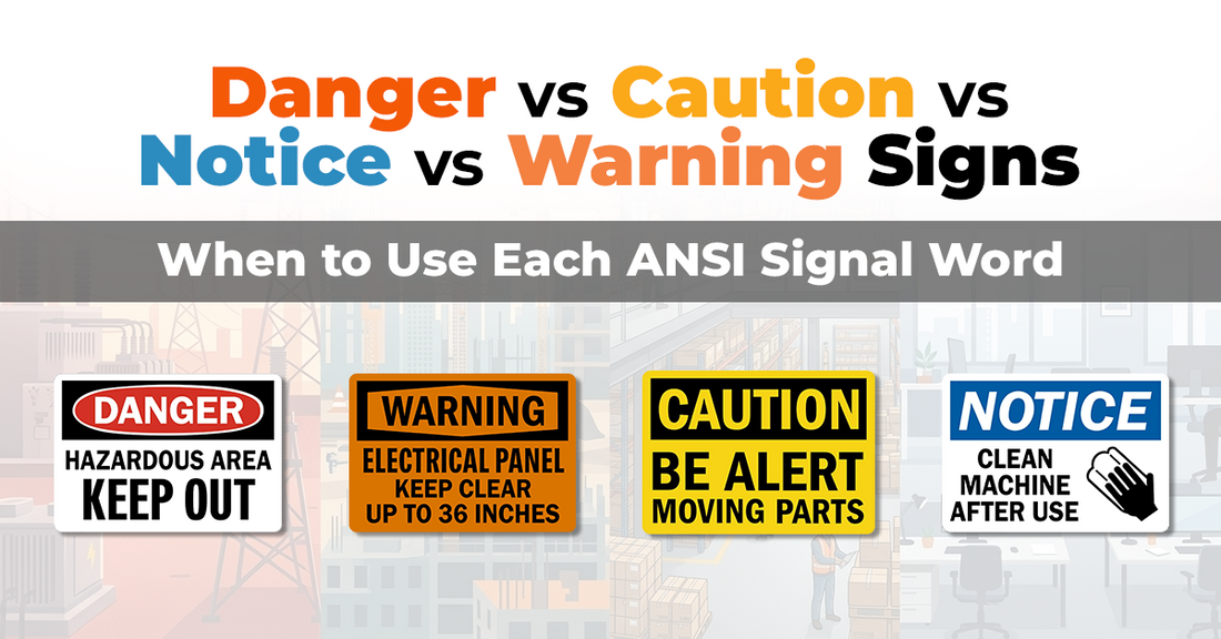 Danger vs Caution vs Notice vs Warning Signs: When to Use Each Signs ...