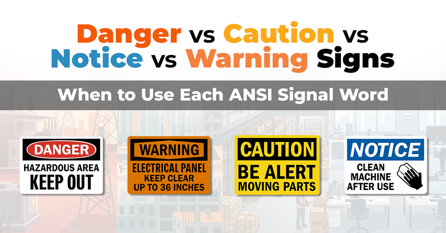 Danger vs Caution vs Notice vs Warning Signs: When to Use Each Signal Word