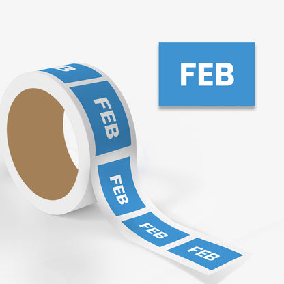 February (Rectangle) - Month Lables Roll - 2"x3" / 3"x5"
