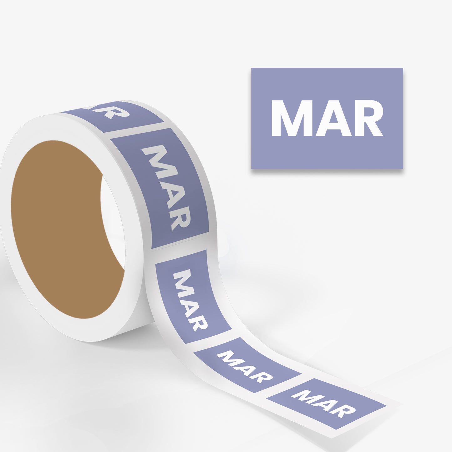 March (Rectangle) - Month Lables Roll - 2"x3" / 3"x5"