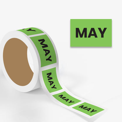 May (Rectangle) - Month Lables Roll - 2"x3" / 3"x5"