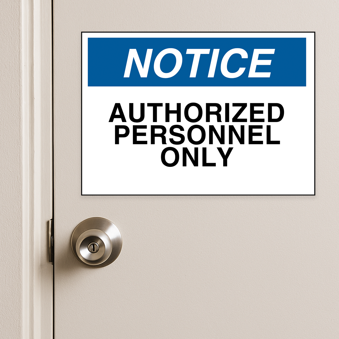 StickerJet Authorized Personnel Only 3.5""x5"" and 5""x7"" Workplace Stickers - Pack of 5 Individually Cut Rectangle Premium Vinyl Decals, Waterproof, Weatherproof, Scratch-proof, UV resistant