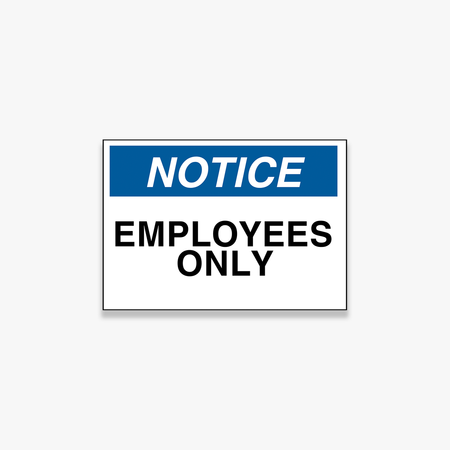 StickerJet Employees Only 3.5""x5"" and 5""x7"" Workplace Stickers - Pack of 5 Individually Cut Rectangle Premium Vinyl Decals, Waterproof, Weatherproof, Scratch-proof, UV resistant