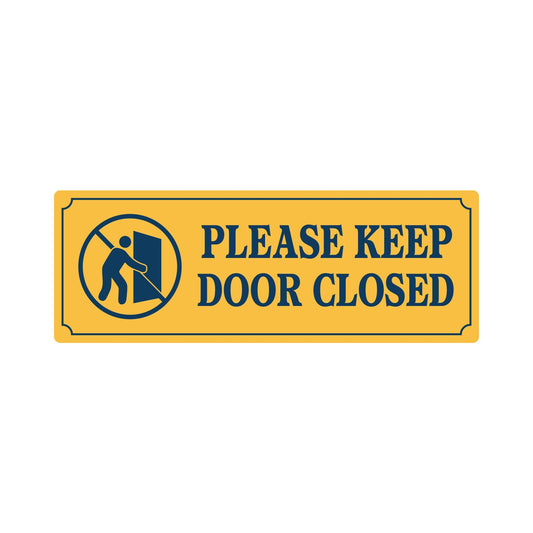 Please Keep Door Closed 1 - 2-Pack Individually Cut Stickers - 9”x3”