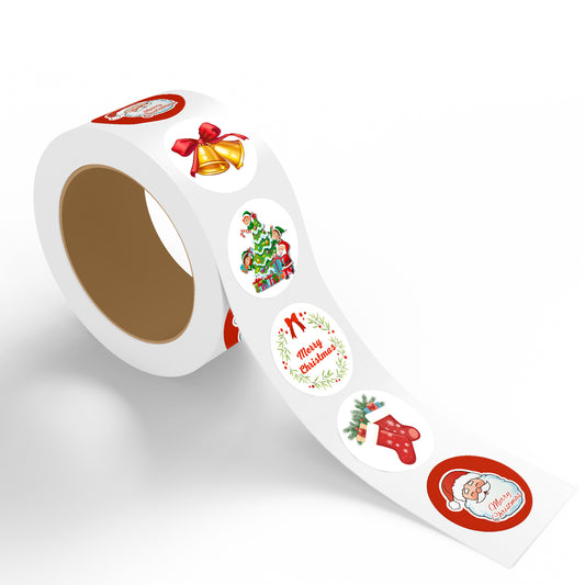Christmas - 500 Labels/Roll - 2"x2" - Style 2