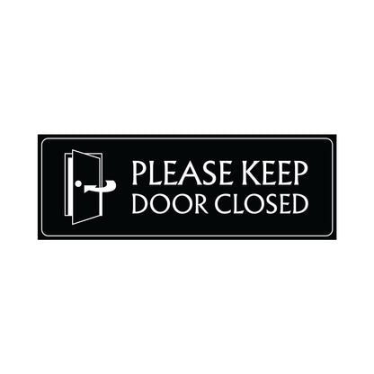 Please Keep Door Closed 2 - 2-Pack Individually Cut Stickers - 9”x3”