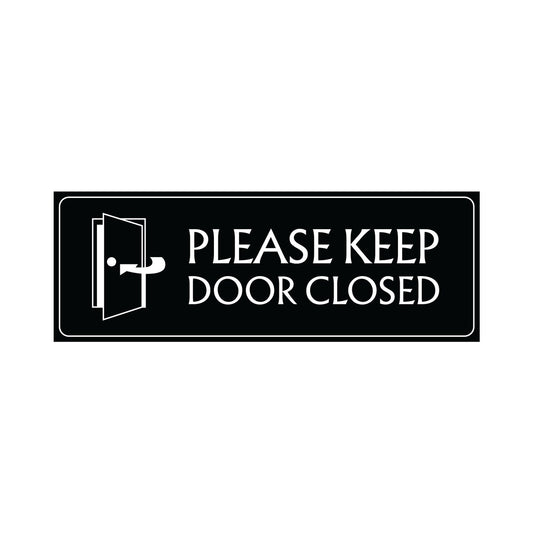 Please Keep Door Closed 2 - 2-Pack Individually Cut Stickers - 9”x3”
