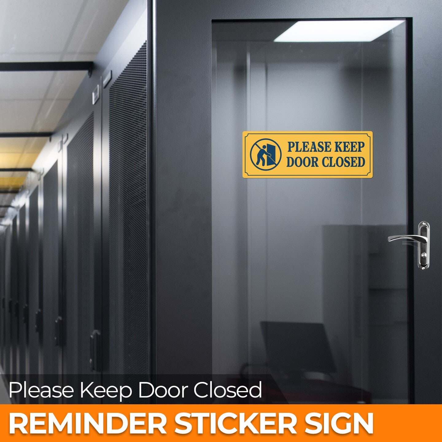 Please Keep Door Closed 1 - 2-Pack Individually Cut Stickers - 9”x3”