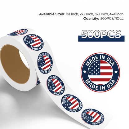 Made In USA - Roll / Sheet - 1"x1" / 2"x2" / 3"x3" / 4"x4"