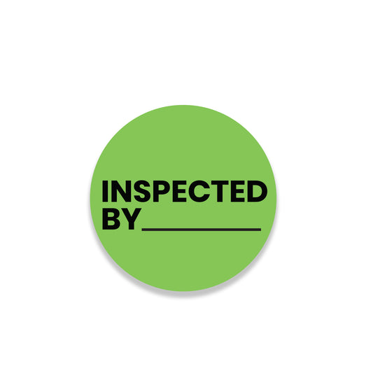 StickerJet Inspected By – OSHA Quality Control Roll Labels – 1" And 2" Circle Labels – 500 Qty/Roll – Paper, Easy Peel And Stick, Strong Adhesive, Made In USA