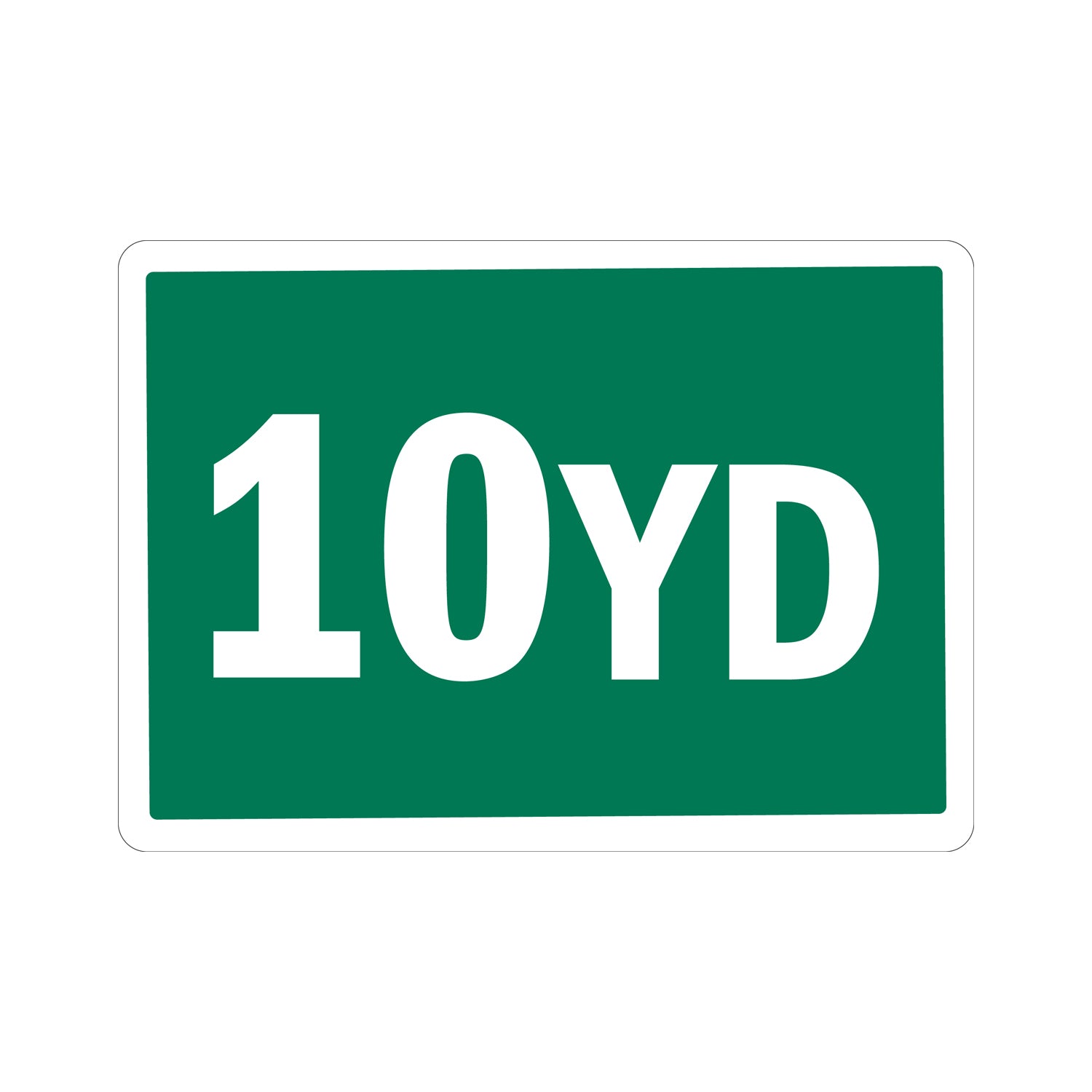 10 Yard Container Stickers
