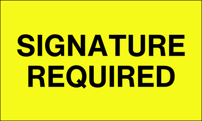 StickerJet Signature Required – OSHA Receiving Labels – 3"x5" Rectangle Labels – 500 Qty/Roll – Paper, Easy Peel And Stick, Strong Adhesive, No Residue, Made In USA