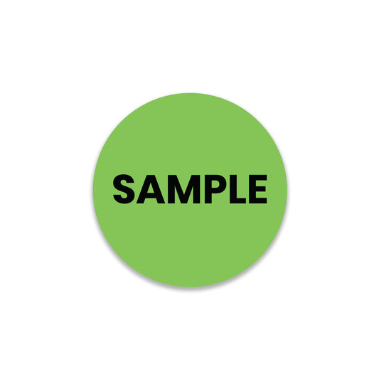 StickerJet Sample – OSHA Shipping Control Roll Labels – 2" Circle Labels – 500 Qty/Roll – Paper, Easy Peel And Stick, Strong Adhesive, Made In USA