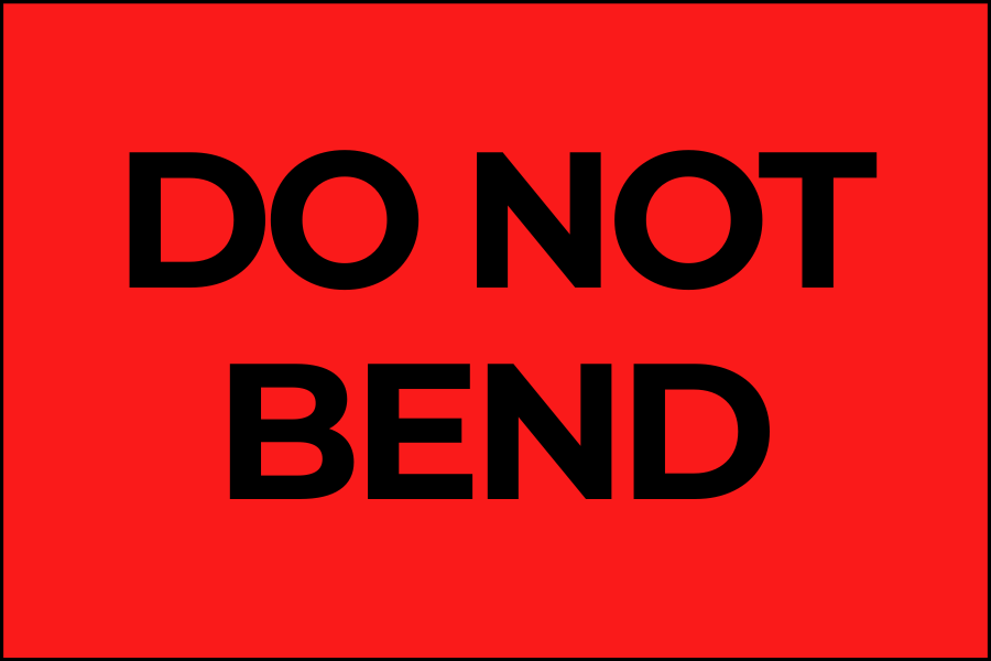 Do Not Bend - Do Not Labels Roll - 3"x5"