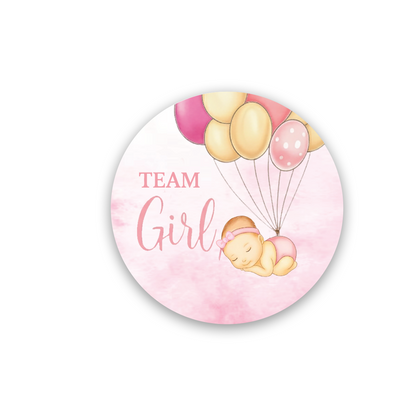 Gender Reveal Sticker – Balloon Theme Design
