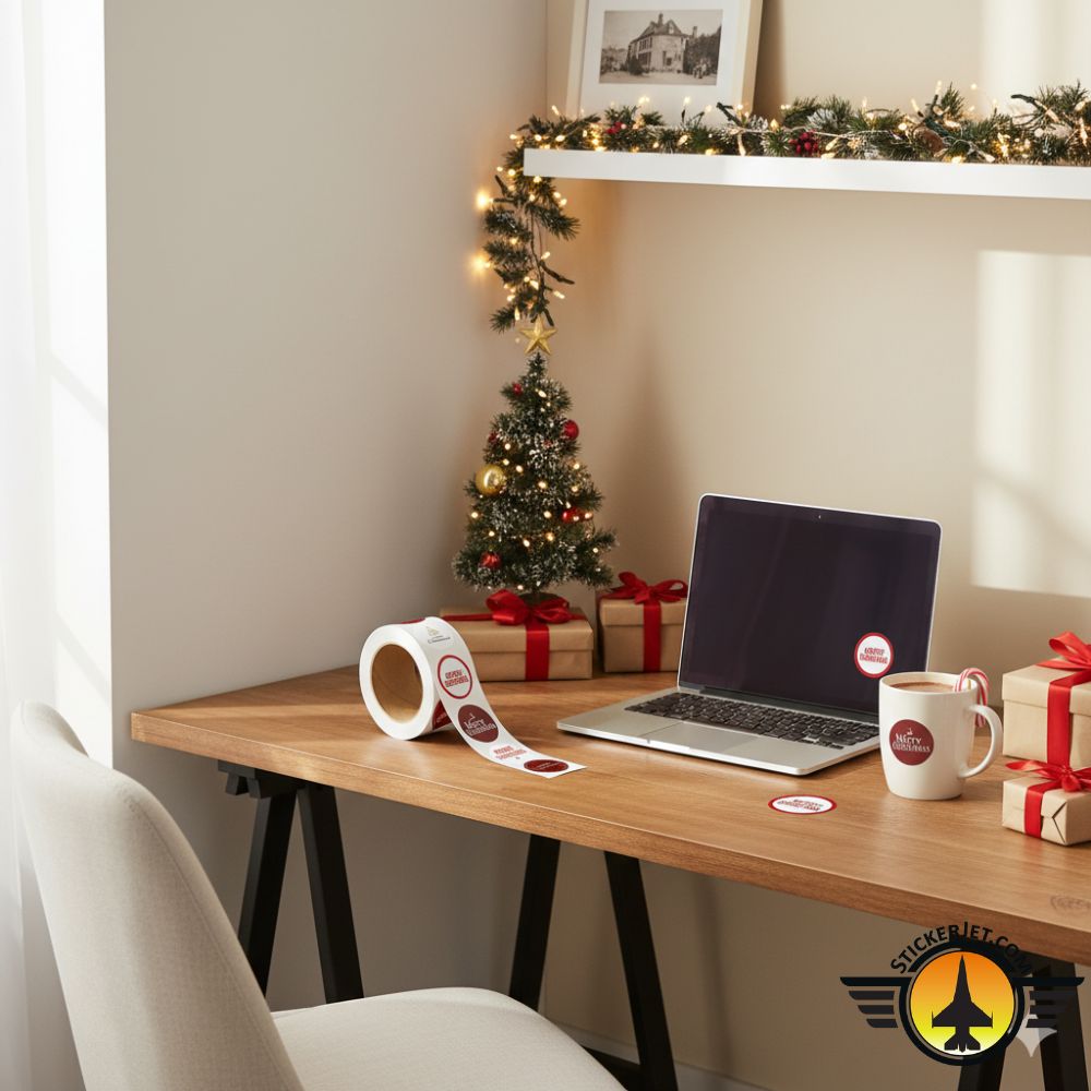 Christmas Sticker – Merry Christmas Text Design