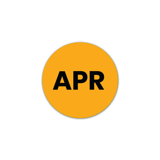 April (Circle) - Month Lables Roll - 1"x1" / 2"x2"