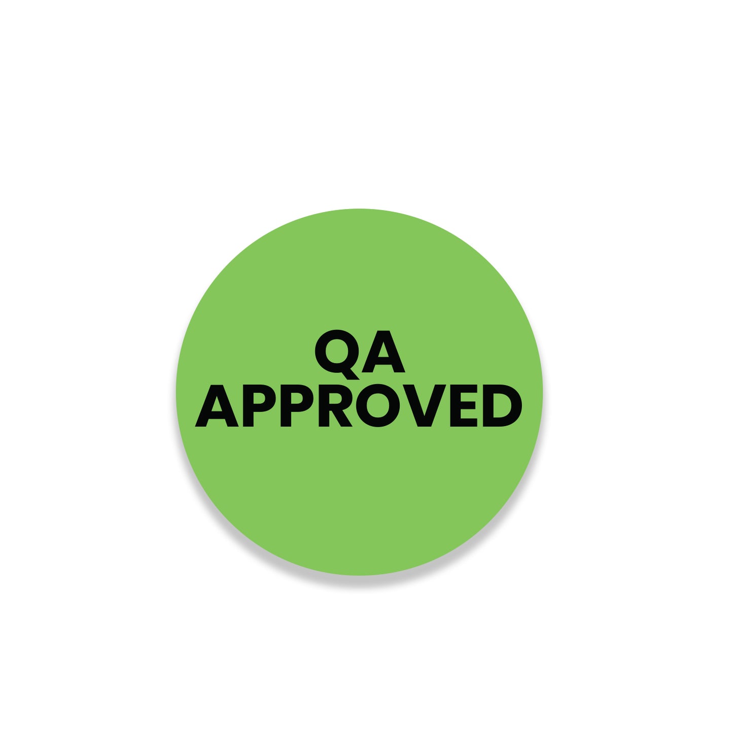 StickerJet QA Approved – OSHA Quality Control Roll Labels – 2" Circle Labels – 500 Qty/Roll – Paper, Easy Peel And Stick, Strong Adhesive, Made In USA