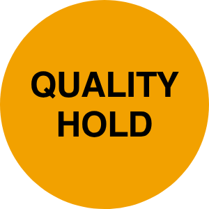 StickerJet Quality Hold – OSHA Quality Control Roll Labels – 2" Circle Labels – 500 Qty/Roll – Paper, Easy Peel And Stick, Strong Adhesive, Made In USA