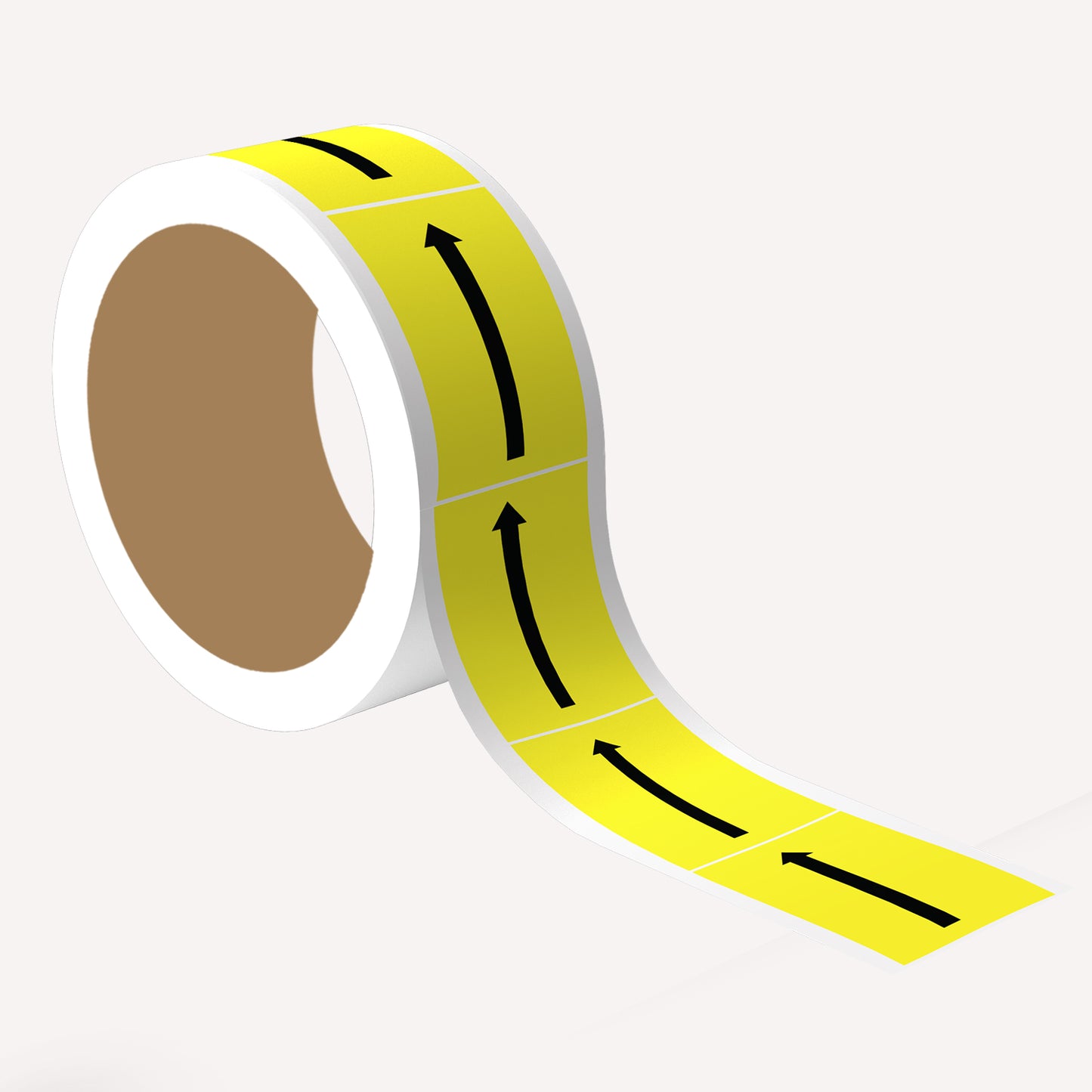 StickerJet Yellow Arrow – OSHA Quality Control Roll Labels – 1x3" Rectangle Labels – 500 Qty/Roll – Paper, Easy Peel And Stick, Strong Adhesive, Made In USA