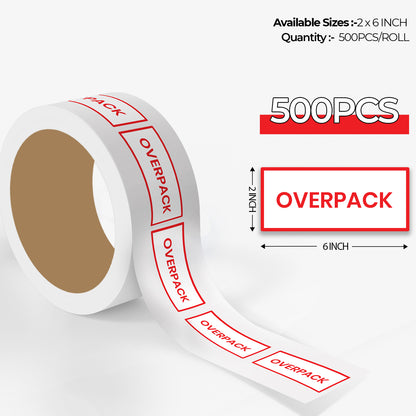 StickerJet Overpack – OSHA Air Speciality Labels – 2"x6" Rectangle Labels – 500 Qty/Roll – Paper, Easy Peel And Stick, Strong Adhesive, Made In USA