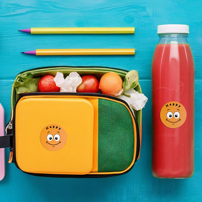 Multi Color Emotion Face - 500 Labels/Roll - 1"x1" / 2"x2" / 3"x3"