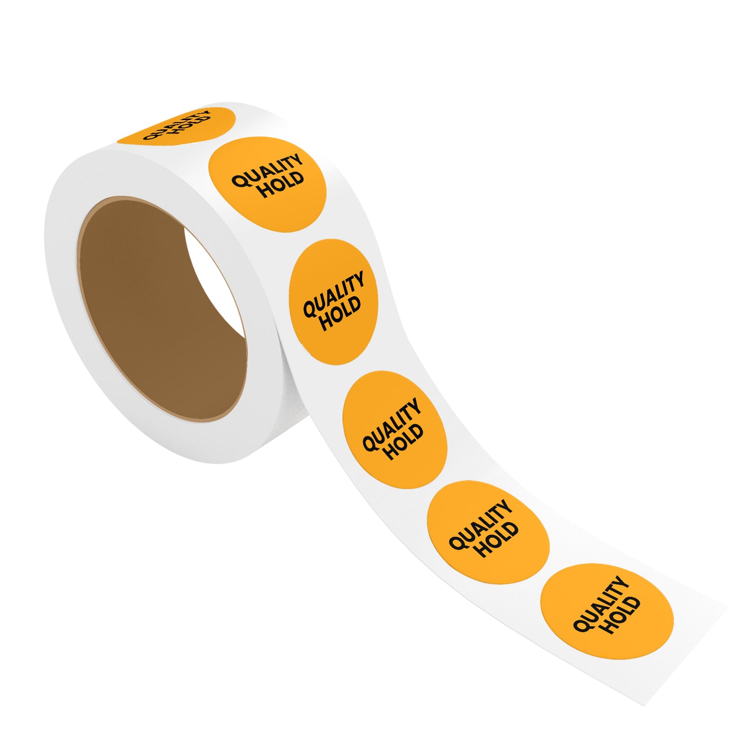 StickerJet Quality Hold – OSHA Quality Control Roll Labels – 2" Circle Labels – 500 Qty/Roll – Paper, Easy Peel And Stick, Strong Adhesive, Made In USA