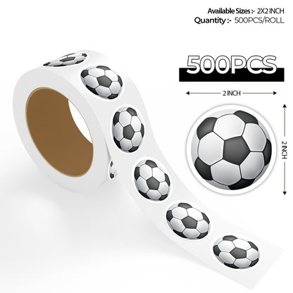 Soccer Ball - 500 Labels/Roll - 2"x2"