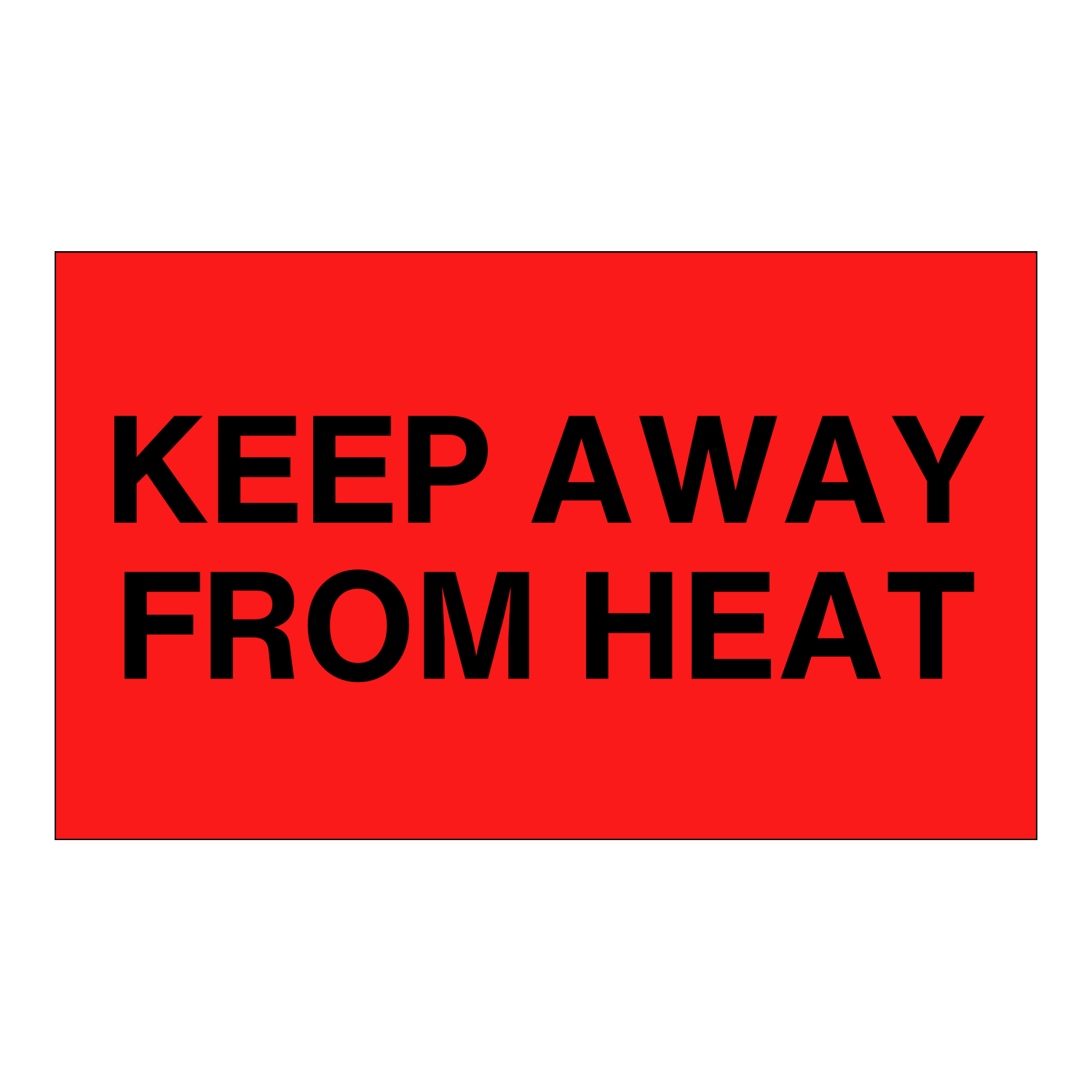 Keep Away From Heat - Receiving Labels