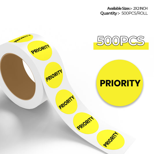 Priority (Circle) - Shipping Control Labels