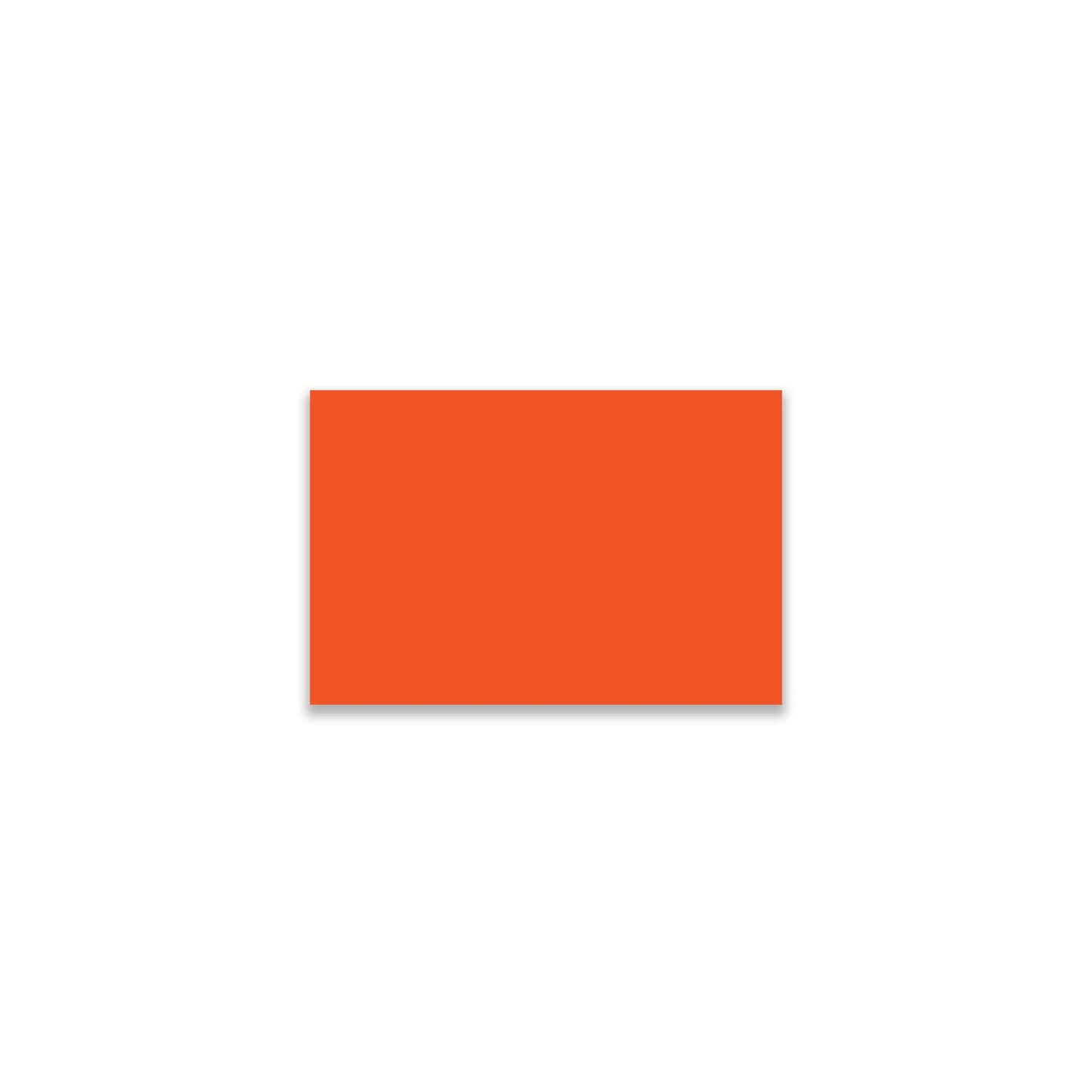 "Fluorescent Red Color Code Rectangle Labels, single solid rectangular colored label sticker for inventory and color coding on white background."