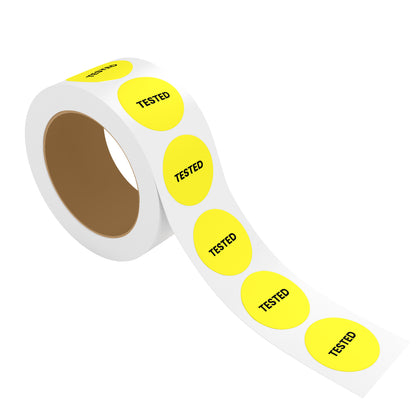 StickerJet Tested – OSHA Quality Control Roll Labels – 2" Circle Labels – 500 Qty/Roll – Paper, Easy Peel And Stick, Strong Adhesive, Made In USA