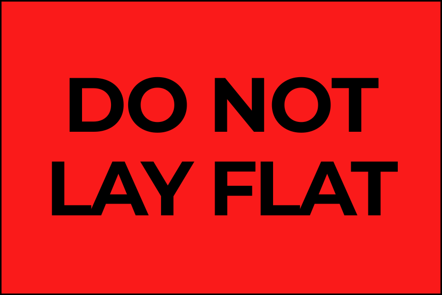 Do Not Lay Flat - Do Not Labels Roll - 3"x5"
