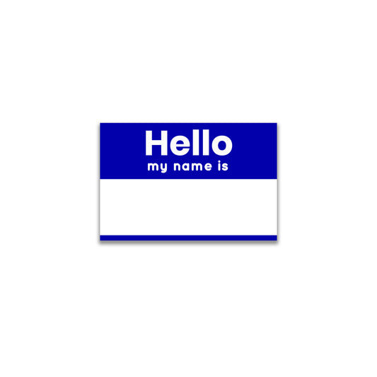Name Tag - 500 Labels/Roll - 2"x3" - Blue