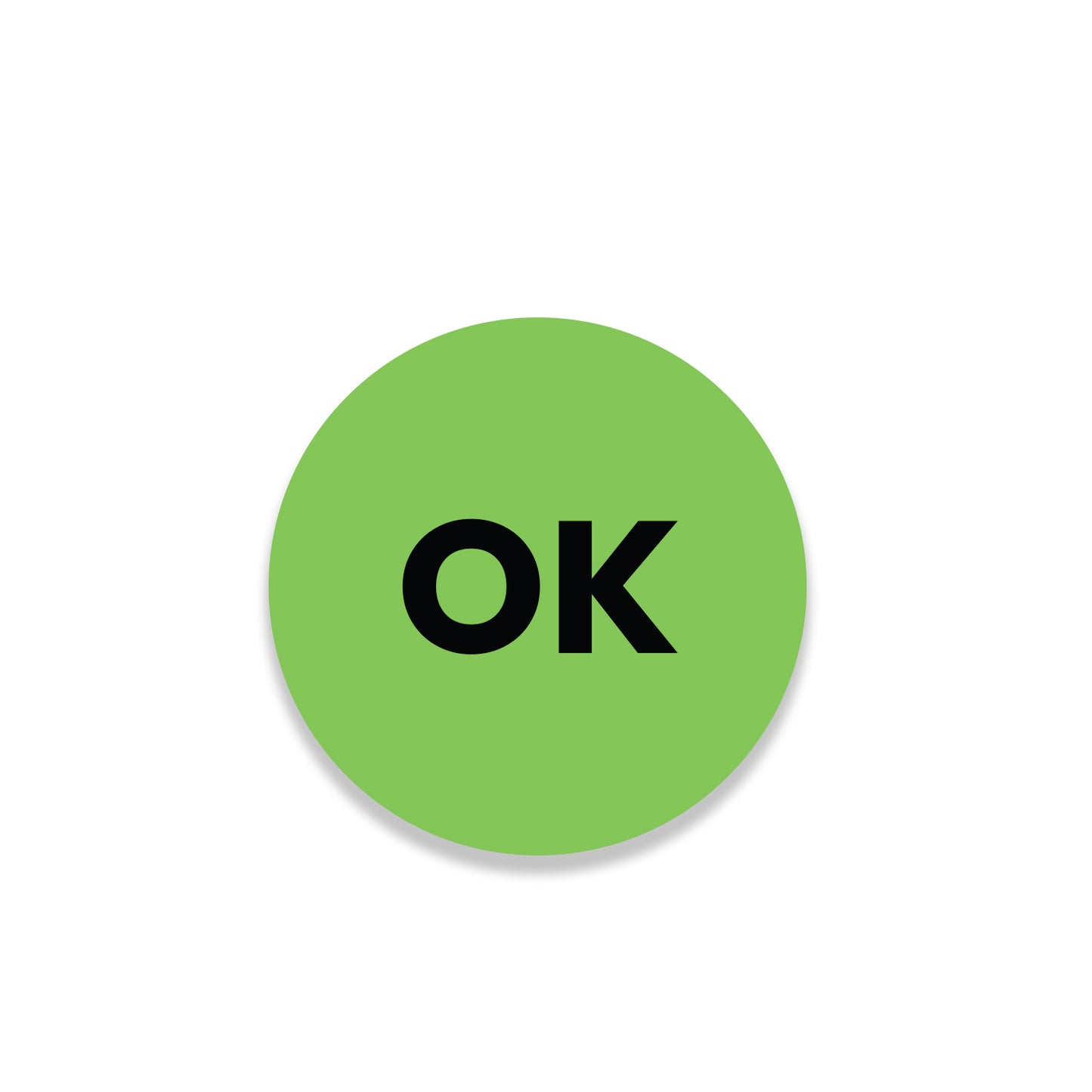 StickerJet OK – OSHA Quality Control Roll Labels – 1" And 2" Circle Labels – 500 Qty/Roll – Paper, Easy Peel And Stick, Strong Adhesive, Made In USA