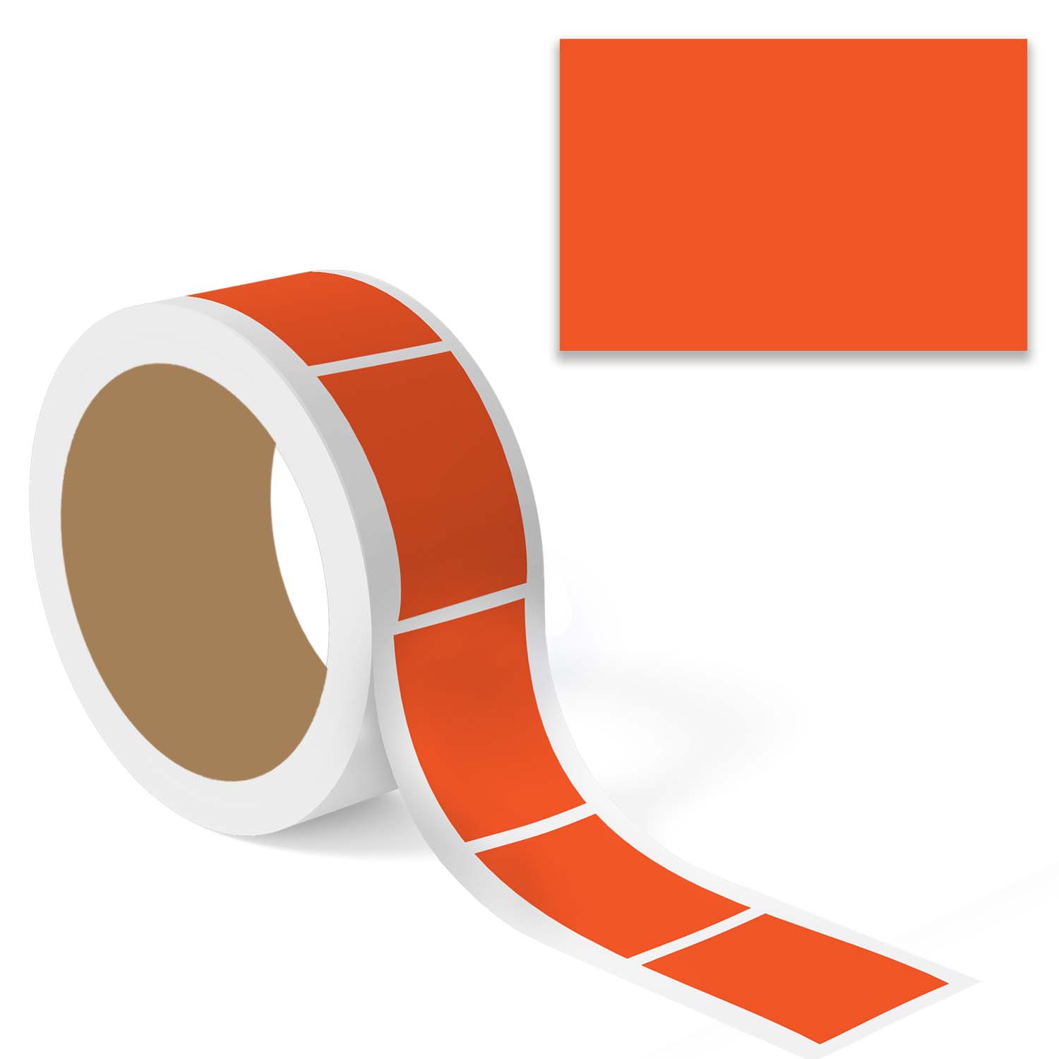Fluorescent Red Color Code Rectangle Labels