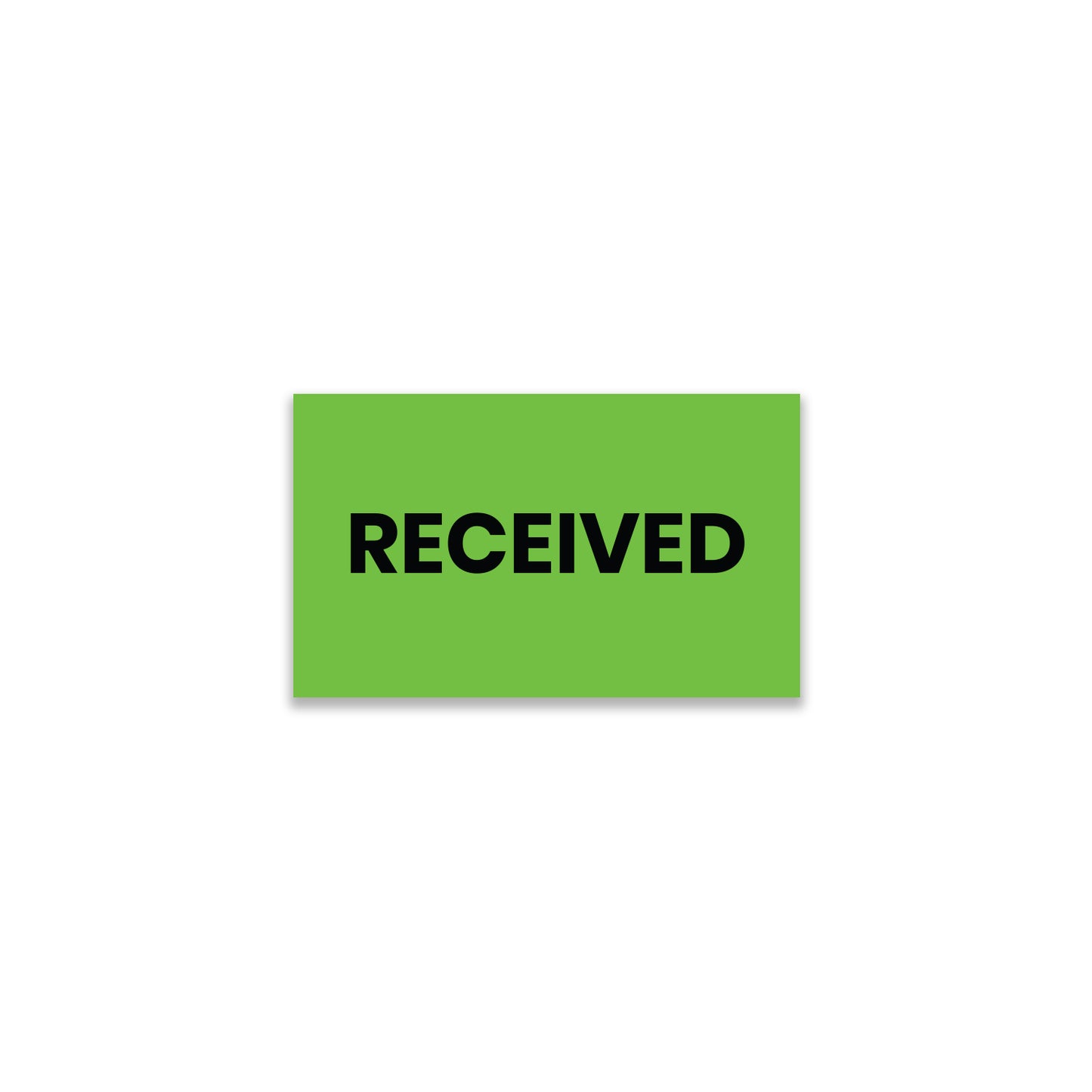 StickerJet Received – OSHA Receiving Labels – 3"x5" Rectangle Labels – 500 Qty/Roll – Paper, Easy Peel And Stick, Strong Adhesive, No Residue, Made In USA