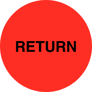 StickerJet Return – OSHA Quality Control Roll Labels – 2" Circle Labels – 500 Qty/Roll – Paper, Easy Peel And Stick, Strong Adhesive, Made In USA