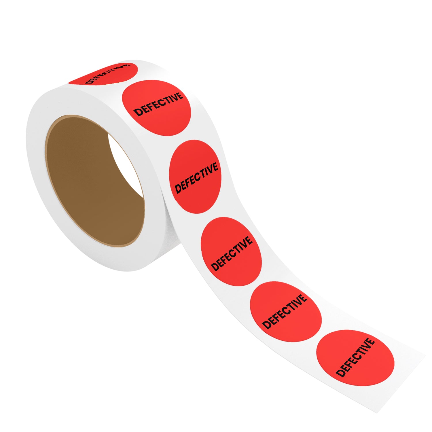 Defective Sticker Defective Circle Labels – Red | StickerJet