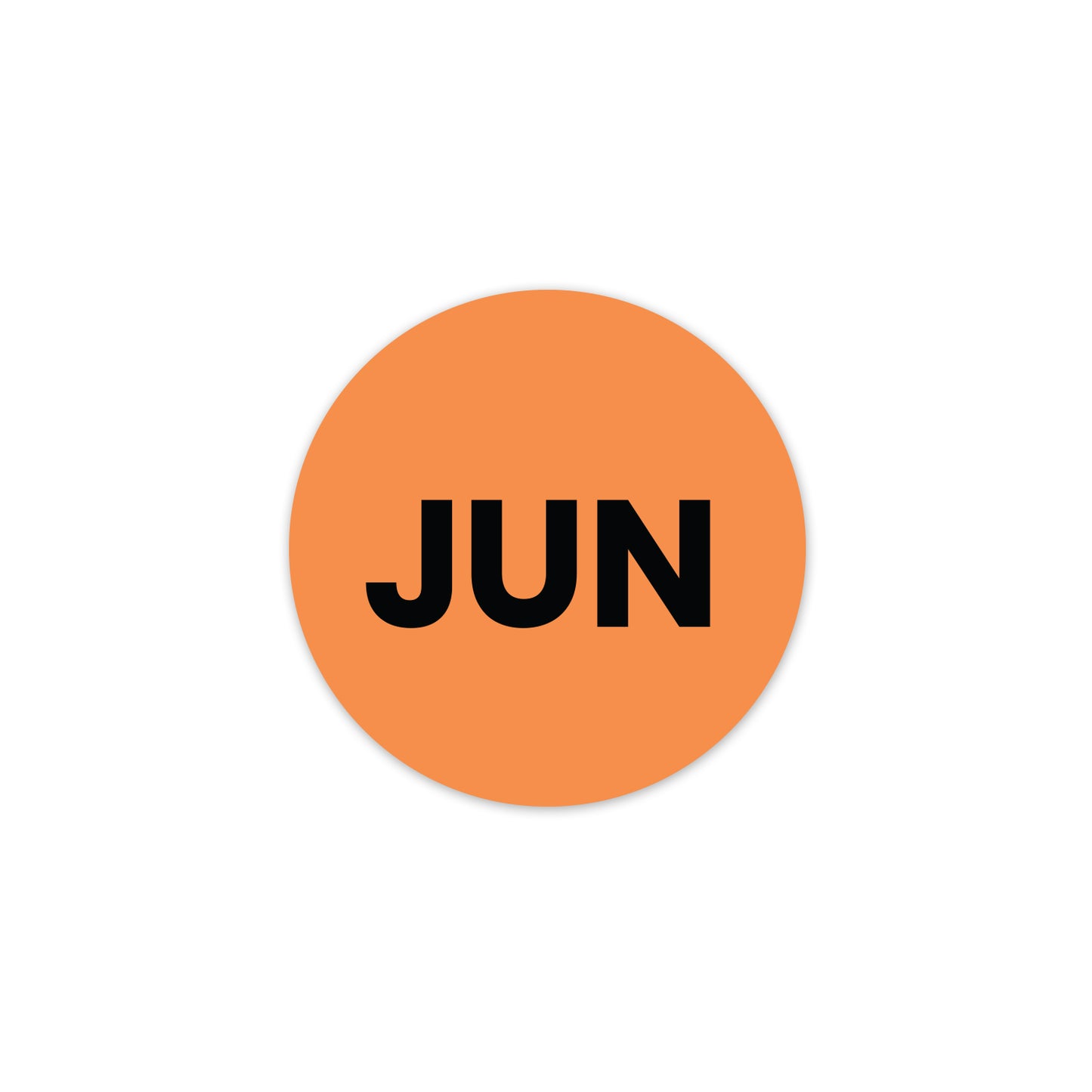 June (Circle) - Month Lables Roll - 1"x1" / 2"x2"