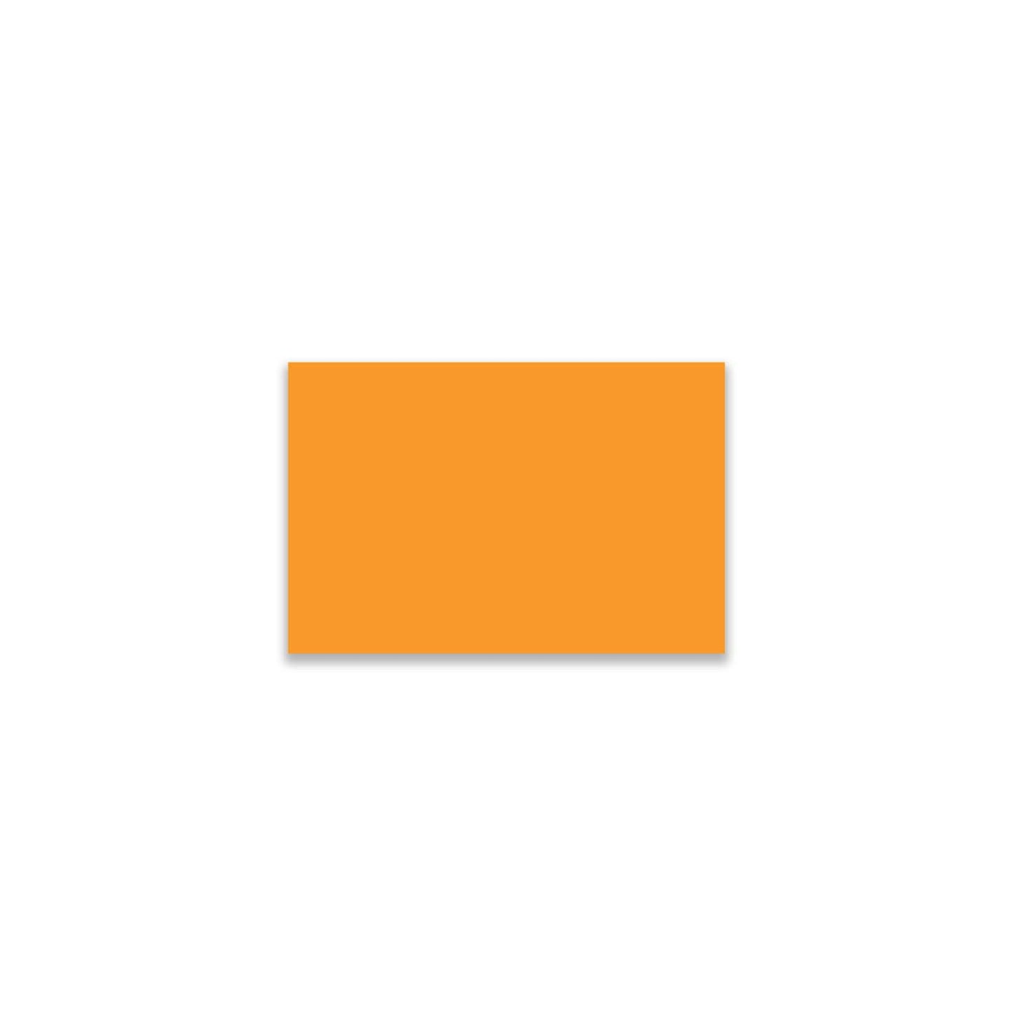 "Fluorescent Orange Color Code Rectangle Labels, single solid rectangular colored label sticker for inventory and color coding on white background."