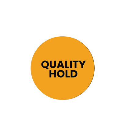 StickerJet Quality Hold – OSHA Quality Control Roll Labels – 2" Circle Labels – 500 Qty/Roll – Paper, Easy Peel And Stick, Strong Adhesive, Made In USA