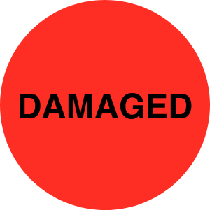 StickerJet Damaged – OSHA Quality Control Roll Labels – 2" Circle Labels – 500 Qty/Roll – Paper, Easy Peel And Stick, Strong Adhesive, Made In USA