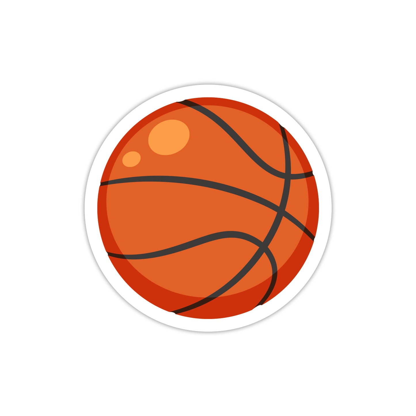 Basketball - 500 Labels/Roll - 2"x2"